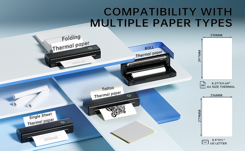 Inkless Thermal Printer