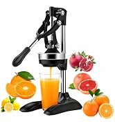 IStarcas Professional-Grade Manual Citrus Juicer, Cast Iron and Stainless Steel Lemon Squeezer, H...