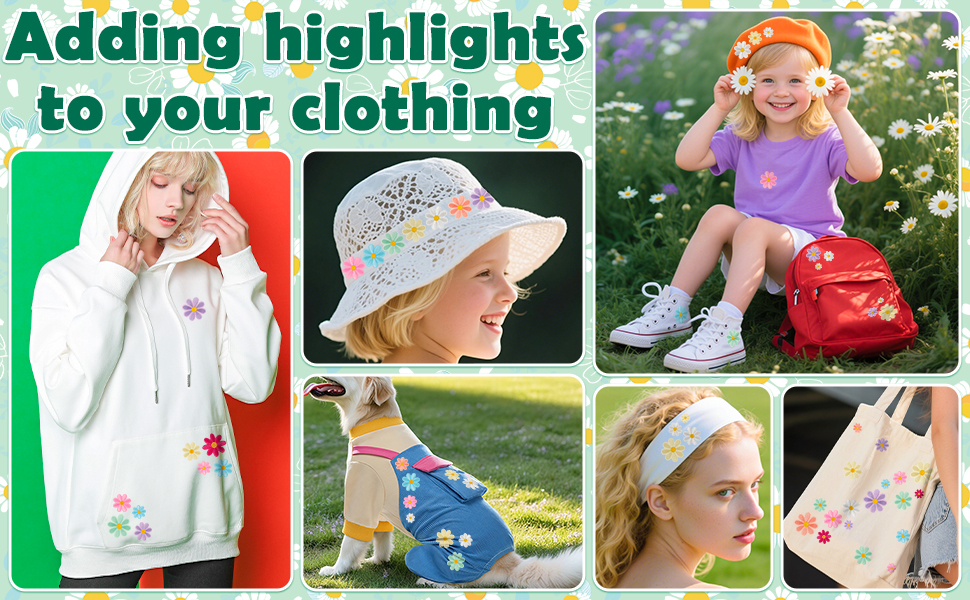 daisy flower patche iron on