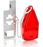 PKLIYH 1 Pack Portable Door Lock for Travel with Alarm, Heavy Duty Security Lock for Hotel Room D...