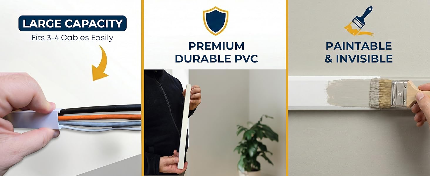 cord hider wall mounted tv kit wire hider cable raceway cord cover wire wall paintable cable channel