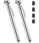 DigitPro Pencil Tire Pressure Gauge 2 Pack, 10-75PSI Air Pressure Gauge with Tire Caps, Stainless...