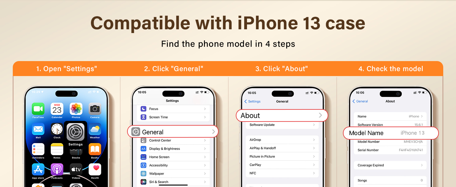 Magnetic Ring Designed for iPhone 13 Case, Compatible with MagSafe with Standing Holder