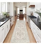 Madane Runner Rug 2x8, Washable Hallway Runner Rugs, Non-Slip Low-Pile Soft Kitchen Rug Runner La...