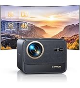 [Compatible with Netflix &amp; Dolby Audio] 4K Projector with Wifi6 &amp; Bluetooth, WiMiUS 700ANSI Nativ...