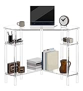 Eglaf Acrylic Triangle Corner Desk