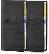 TILDOSAC 2Pack Leather Car Registration and Insurance Holder | Premium Car Document Organizer | ...