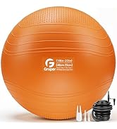 Gruper Yoga Ball, Extra Thick Non Slip Exercise Ball for Workout, Birthing, Balance, Stability, P...