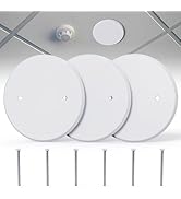 Wuno Shop 3 Pcs Smoke Detecte Cover Plates, 5 Inch Metal Round Blank Ceiling Cover Plate, Junctio...