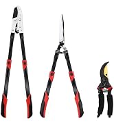 YRTSH 3-Piece Garden Tool Set, Loppers, Hedge Clippers and Garden Shears | Heavy-Duty Branch Cutt...