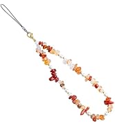 Handmade Natural Gemstone Gold Beaded Artificial pearls Charm Cell Phone Camera Lanyard, Wrist St...
