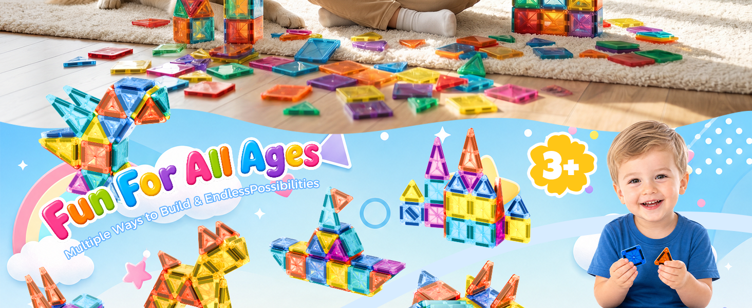 Magnetic Tiles Building Blocks