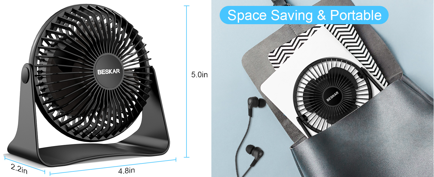 portable small desk fan usb powered personal fan quiet table fan personal cool fan