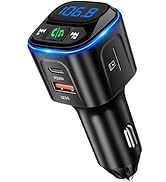 SONRU Bluetooth 5.3 FM Transmitter Car Adapter [PD36W & QC18W] [Fast Charging] Wireless Radio Ada...