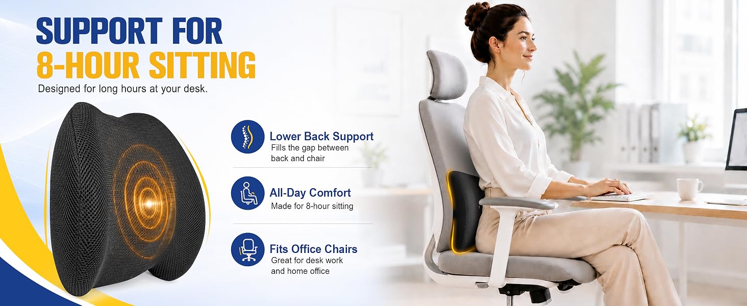 A lumbar support pillow for car helps improve comfort during long drives and daily sitting.
