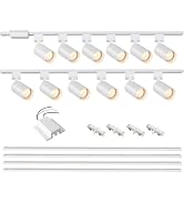 Hiiglxii 12 Lights LED Track Lighting Kit with 13FT H Track Lighting Rails &amp; Floating Canopy Conn...