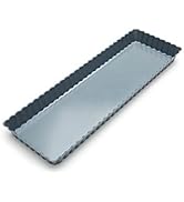 Fox Run Rectangular Loose Bottom Tart/Quiche Pan, Preferred Non-Stick, 14-Inch
