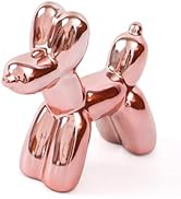 Notakia Cute Ceramics Balloon Dog Statue Crafts Living Room Desktop Decorations,Handmade Modern S...