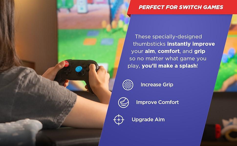 Splash Thumbsticks KontrolFreek Nintendo Switch Pro 