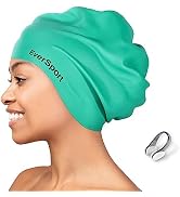 EverSport Large Swim Cap for Braids and Dreadlocks, Waterproof Silicone Swimming Cap for Women Me...