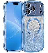 Meshine for iPhone 17 Pro Max Case,[Compatible with MagSafe][Built-in Camera Lens],Magnetic Curly...