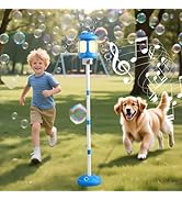 SANGQAOFU Bubble Machine for Kids Bubble Blower Maker with Lights and Music Automatic Bubble Stan...