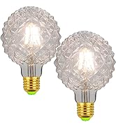 G95 Pineapple Decorative Edison Light Bulbs 4W E26 Warm White 2700K LED Filaments Light Bulbs 40W...