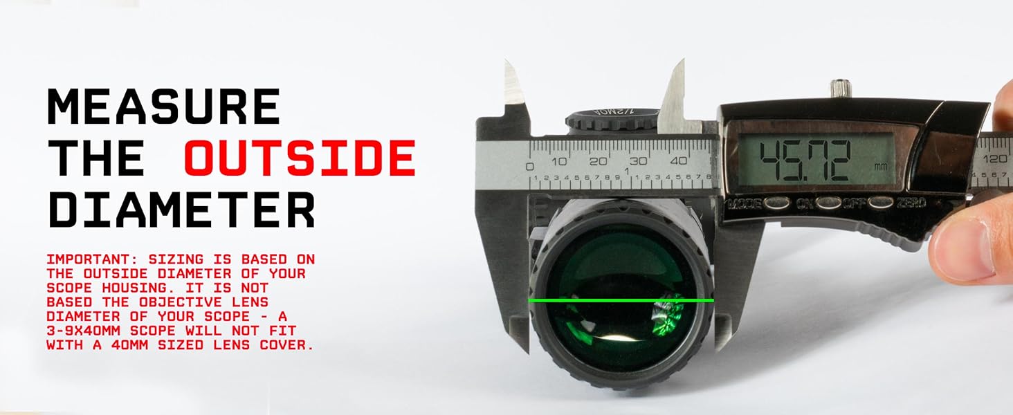 Flip up cover measuring guide