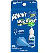 Mack's Wax Away Ear Wax Removal System - 0.5 FL OZ Ear Drops with Ear Syringe