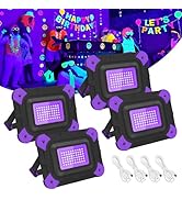 T-SUN Rechargeable Black Lights, Battery Powered Black Lights for Fishing Portable Blacklights fo...