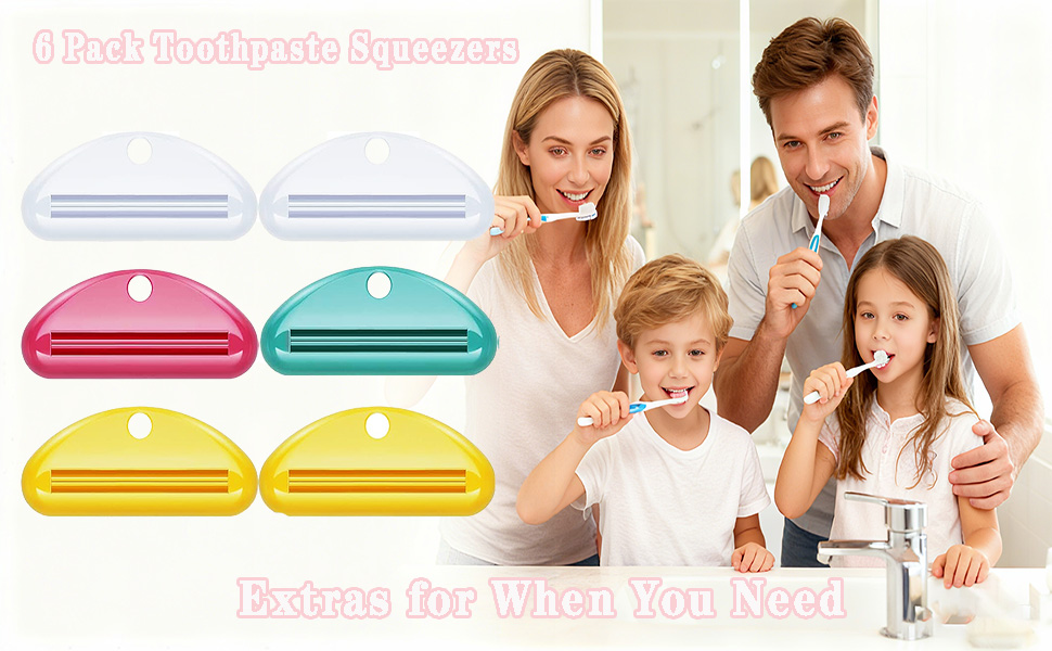 Toothpaste Squeezer,6Pcs Toothpaste Tube Squeezer Toothpaste Dispenser for Bathroom