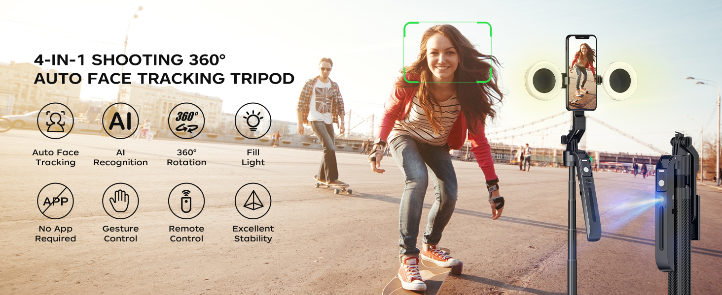 auto face tracking tripod