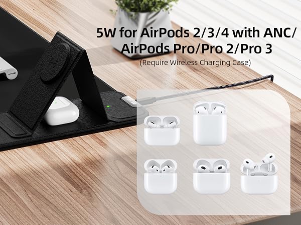 wireless charging desk mat