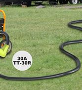 XGGYA 3 Prong 30 Amp to 50 Amp RV Generator Twist Lock Adapter,NEMA L5-30P Male Plug to NEMA 14-5...