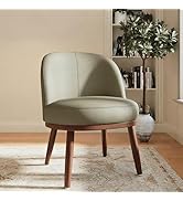 MALOL Accent Chair Mid-Century Modern Chair PU Leather Upholstered Armless Chair Set of 1, Suitab...