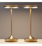 Tpczqj Cordless Table Lamp Rechargeable - LED Battery Operated Touch Lamps,Portable 3 Color Dimmi...