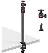 NEEWER Extendable Camera Desk Mount with Ball Head, 17"-40", TL283(RED) | Adjustable Table Light ...