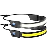 Headlamp Rechargeable, 230° Wide Beam LED 1500lm Forehead Lamp with Digital Battery Display, Wate...