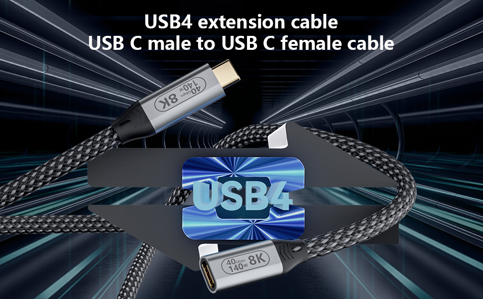 usb c male to female extension cable