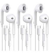 USB C Headphones for iphone15,USB Type C Earphones HiFi Stereo Wired Earbuds Magnetic Noise Cance...