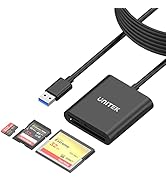 Unitek USB Card Reader 3-Slot USB 3.0 Compact Flash Card Reader, Read 3 Cards Simultaneously, Alu...