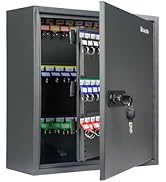 Uniclife 120 Position Key Cabinet with Combination and Key Lock Resettable Black Digital Security...