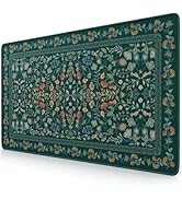 iCasso Green Aesthetic Flower Mouse pad for Laptop, Vintage Desk Matt for Desktop 13.7"x23.6", An...