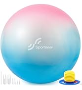 Sportneer Extra Thick Exercise Ball - 25.6''Yoga Ball with Quick Pump - Anti-Burst and Slip Resis...