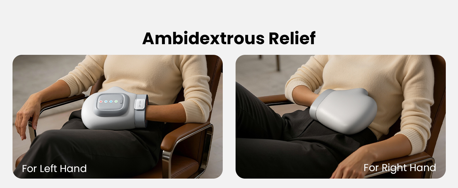 professional hand massager for arthritis and carpal tunnel with heat and compression UL certified