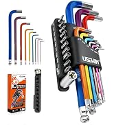 USEWIN Hex Key Set SAE Allen Wrench Set with Ball End, 20-pack, includes Bits with Adapter, CR-V ...