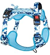 PHOEPET No Pull Tactical Dog Harness,Service Dog Vest with Molle &amp; Loop Panels,Easy Control with ...