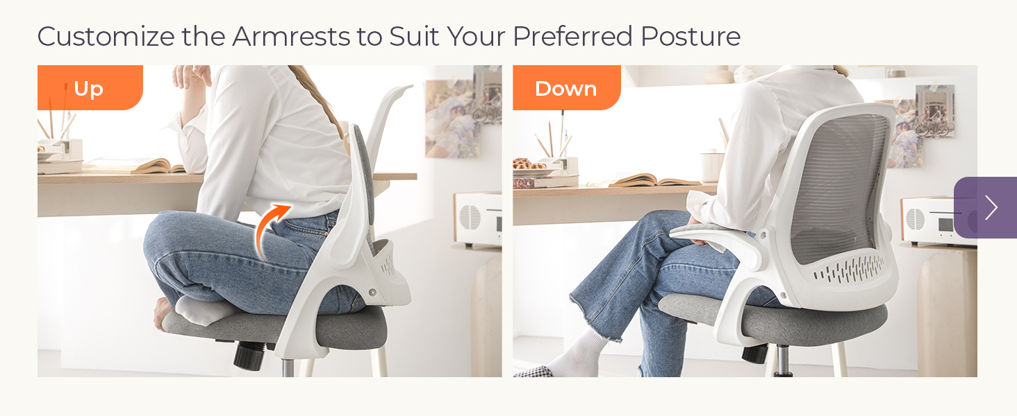 Desk Chair with Customizable Armrests