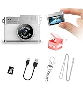 KOOMTOOM Keychain Camera,1080P Retro Digital Camera with 32GB SD Card,USB Charging Cable 0.96'' M...
