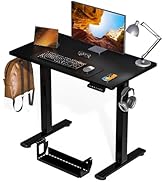Kingant Standing Desk Height Adjustable Small Electric Stand Up Desks [35 x 20 Inch] - Ergonomic ...